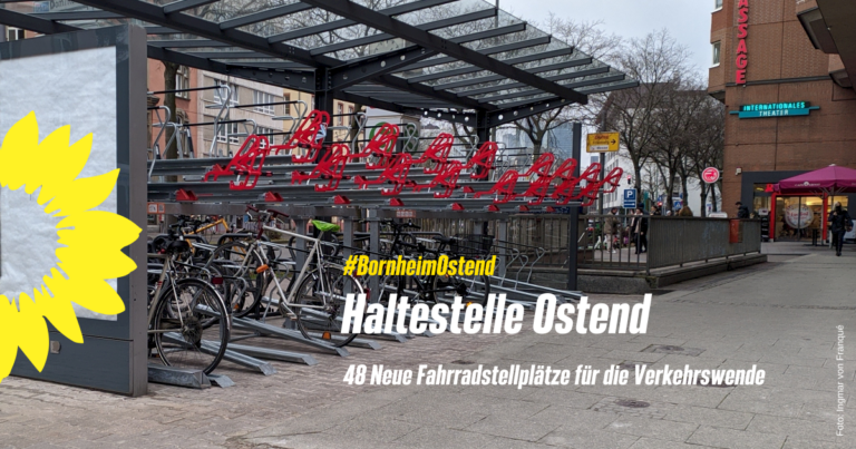 Mehr Fahrradstellplätze an S-Bahn-Haltestelle Ostendstraße