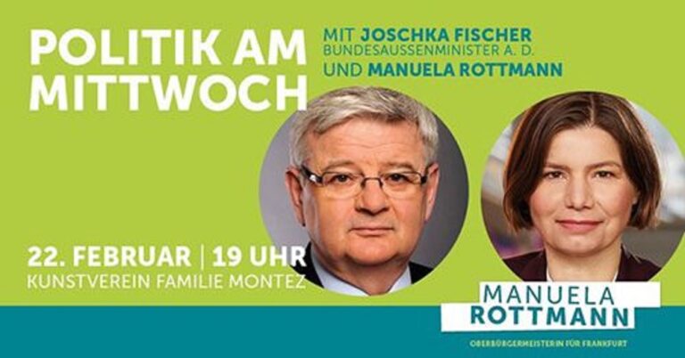 Politik am Mittwoch – mit Manuela Rottmann und Joschka Fischer
