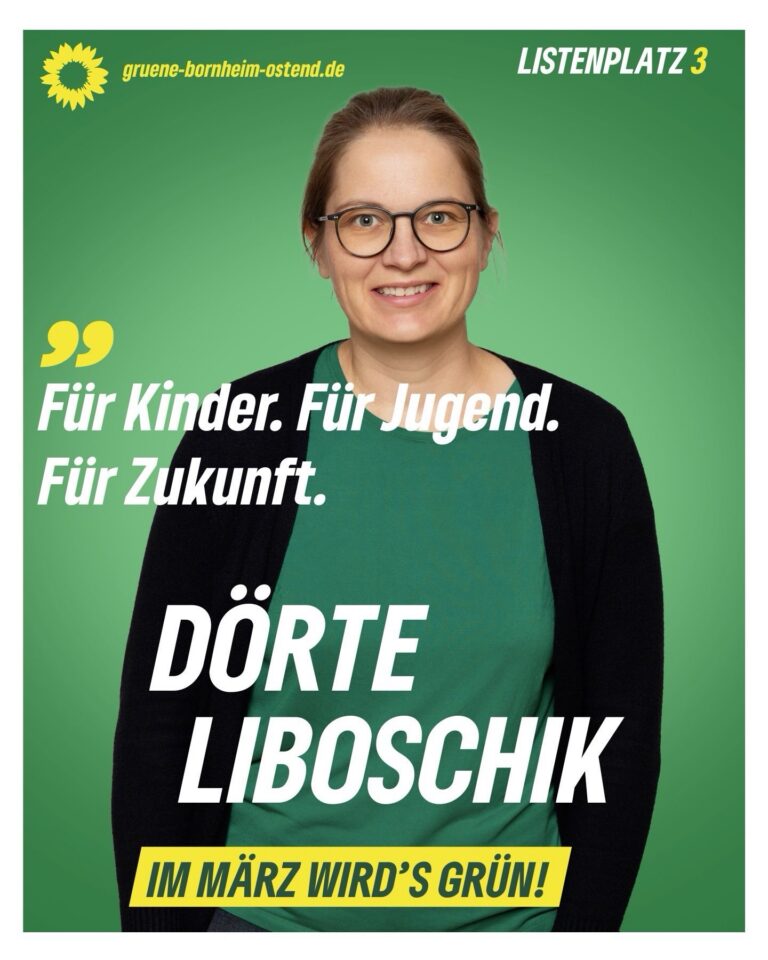🌻 Dörte Liboschik – Listenplatz 3 für den Ortsbeirat Bornheim/Ostend 🌻