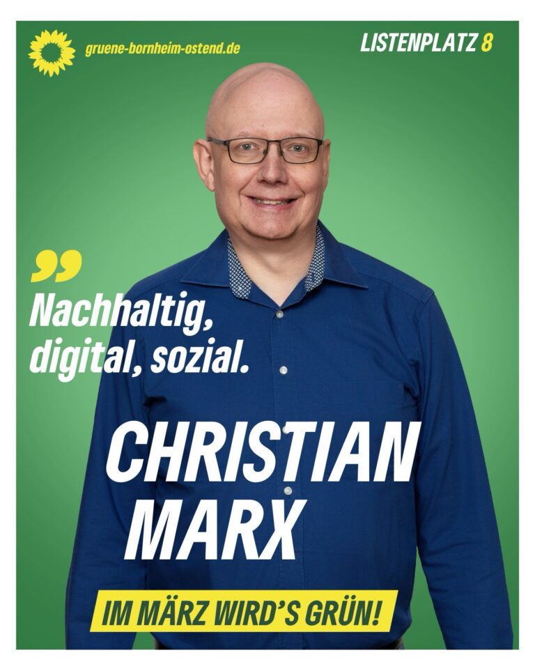 🌻 Christian Marx – Listenplatz 8 für den Ortsbeirat Bornheim/Ostend 🌻