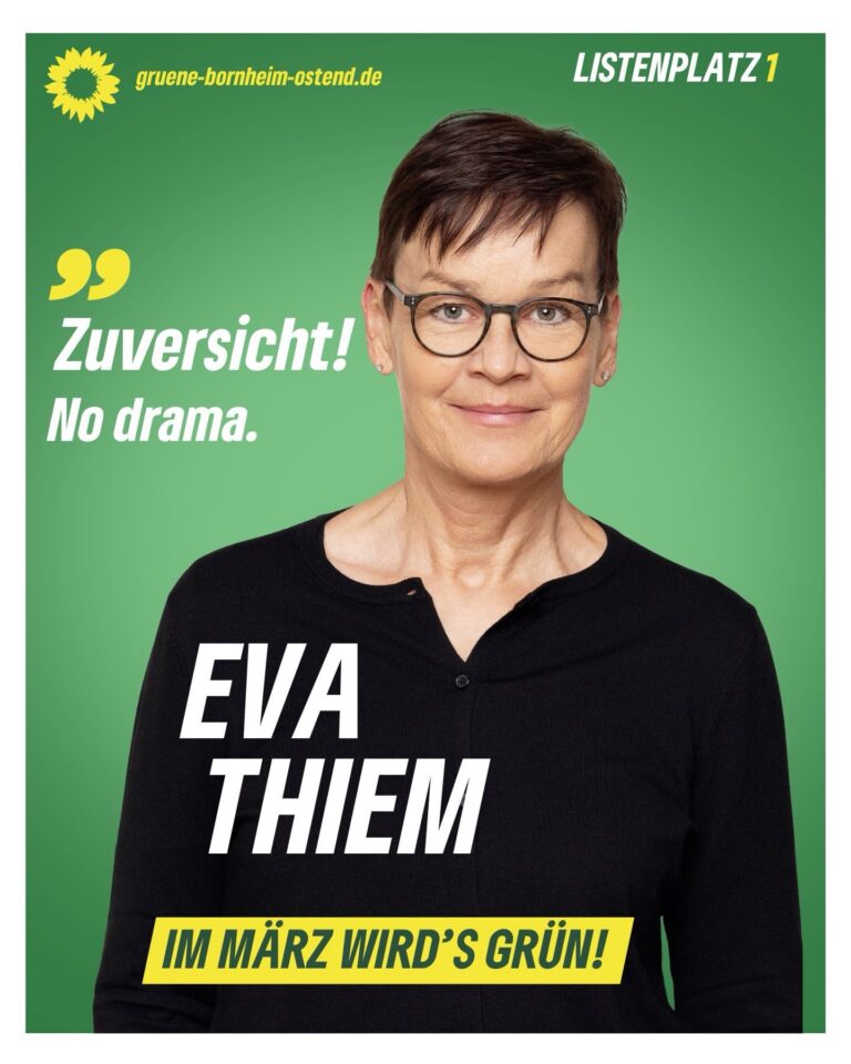 🌻 Eva Thiem – Listenplatz 1 für den Ortsbeirat Bornheim/Ostend 🌻